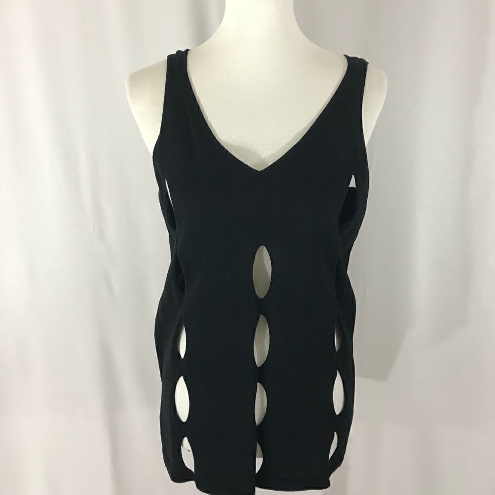 NWOT Black Sleeveless Top/Coverup